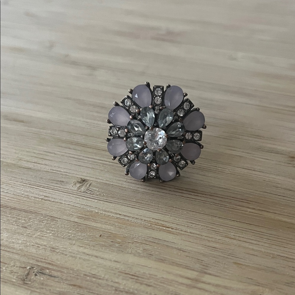 Juicy Couture Rose Gold and Pink Floral Ring - Picture 2 of 3